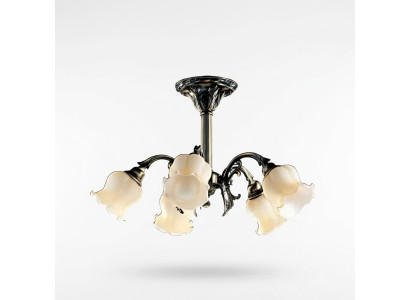 Deckenleuchter Lüster Kronleuchter Deckenlampe Lampen Glas Grai Beige