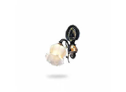 Wandlampe Wandleuchten Blumen Wandleuchte Lüster Wand Lampen Grau Glas