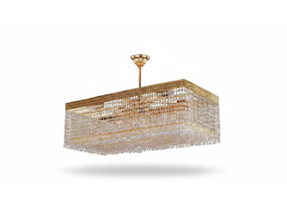Luxus Lüster Deckenleuchter Kronleuchter Deckenlampe Gold Kristall Lampe