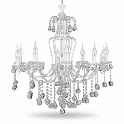 Luxus Deckenleuchter Lüster Kronleuchter Deckenlampe Kristall Silber