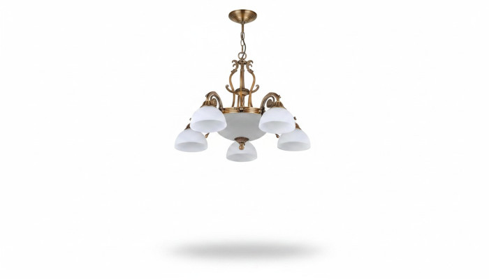 Lampen Deckenleuchter Lüster Kronleuchter Weiß Deckenlampe Glas Gold