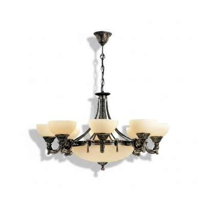 Deckenleuchter Lüster Kronleuchter Deckenlampe Glas Beige Lampen Neu