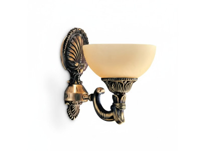 Wandlampe Wandleuchten Wandleuchte Lüster Wand Lampe Beige Glas Gold