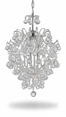 Luxus Lüster Deckenleuchter Deckenlampe Kronleuchter Kristall Silber
