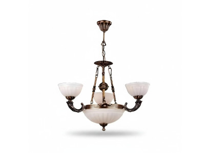 Deckenleuchter Lampe Weiß Deckenlampe Lüster Kronleuchter Glas Art