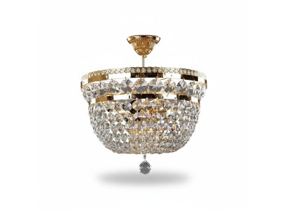 Kronleuchter Luxus Lüster Deckenlampe Deckenleuchter Gold Kristall Art