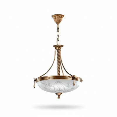 Kronleuchter Deckenlampe Lüster Deckenleuchter Lampe Glas Grau Gold