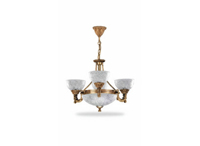 Kronleuchter Deckenlampe Lüster Deckenleuchter Lampe Glas Grau Gold