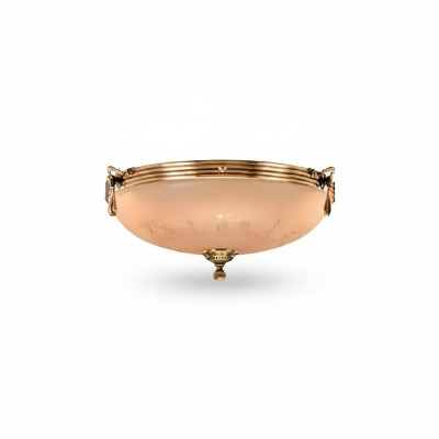 Lüster Kronleuchter Deckenlampe Deckenleuchter Lampe Glas Gold Beige