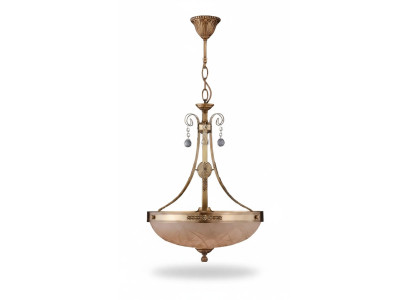 Kronleuchter Deckenlampe Lüster Deckenleuchter Lampe Glas Gold Braun
