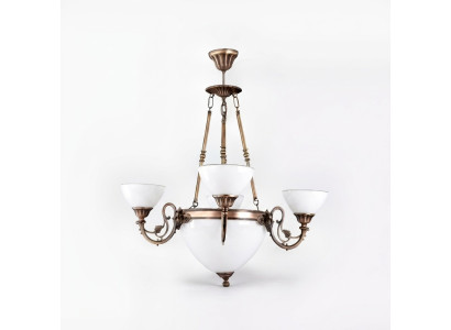 Deckenlampe Deckenleuchter Kronleuchter Lampe Lüster Glas Art Weiß