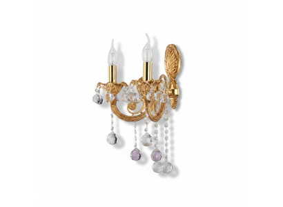 Wandleuchte Wandlampe Wandleuchten Art Lüster Wand Lampe Gold Kristall