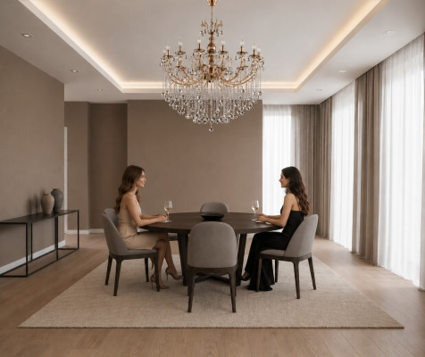 Luxus Deckenleuchter Kronleuchter Deckenlampe Lüster Gold Kristall Lampe