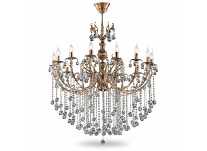 Luxus Deckenleuchter Kronleuchter Deckenlampe Lüster Gold Kristall Lampe