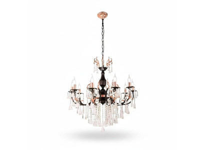 Luxus Deckenleuchter Kronleuchter Deckenlampe Luster Schwarz Kristall