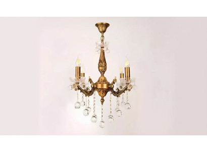 Kronleuchter Deckenleuchter Luxus Gold Deckenlampe Lüster Kristall Art