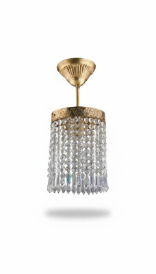 Lüster Deckenleuchter Lampe Gold Kronleuchter Deckenlampe Kristall Art