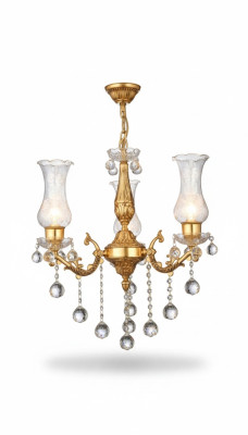 Deckenleuchter Kronleuchter Gold Deckenlampe Lüster Kristall Lampe