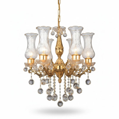 Deckenlampe Deckenleuchter Kronleuchter Gold Lüster Kristall Lampe