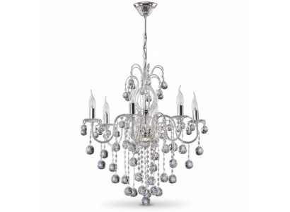 Silber Deckenleuchter Kronleuchter Deckenlampe Lüster Kristall Lampe
