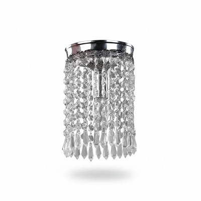 Lampe Deckenleuchter Kronleuchter Silber Deckenlampe Lüster Kristall