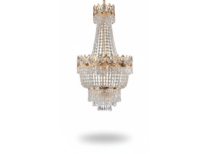 Kronleuchter Deckenleuchter Gold Deckenlampe Lüster Kristall Lampe 40x100