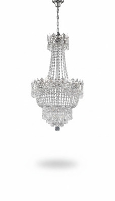 Kronleuchter Deckenleuchter Silber Deckenlampe Lüster Kristall Hängelampe