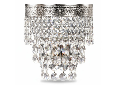 Wandleuchte Wandlampe Wandleuchten Lüster Wand Lampen Kristall Silber