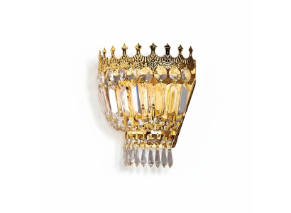 Wandleuchten Wandleuchte Wandlampe Lüster Wand Lampen Kristall Gold