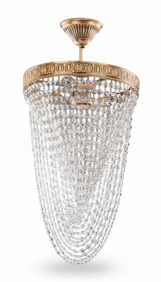 Lüster Kronleuchter Deckenleuchter Luxus Gold Deckenlampe Kristall Art