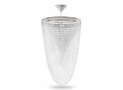 Kronleuchter Deckenleuchter Luxus Silber Deckenlampe Lüster Kristall