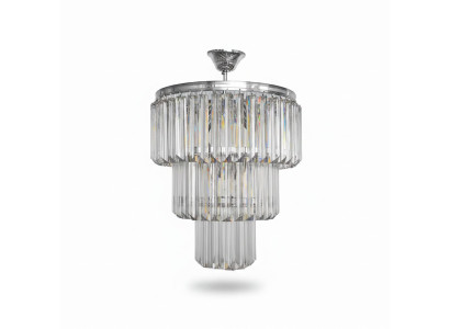 Kronleuchter Deckenleuchter Luxus Silber Deckenlampe Lüster Kristall