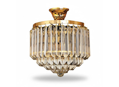 Deckenleuchter Luxus Gold Kronleuchter Deckenlampe Lüster Kristall Art