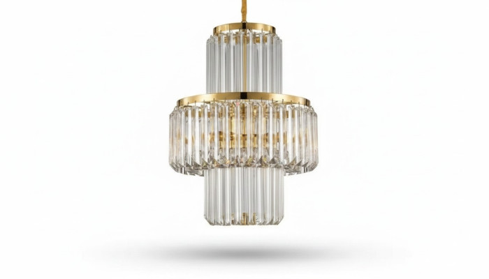 Deckenleuchter Luxus Gold Kronleuchter Deckenlampe Lüster Kristall Art