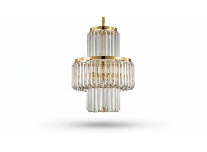 Deckenleuchter Luxus Gold Kronleuchter Deckenlampe Lüster Kristall Art