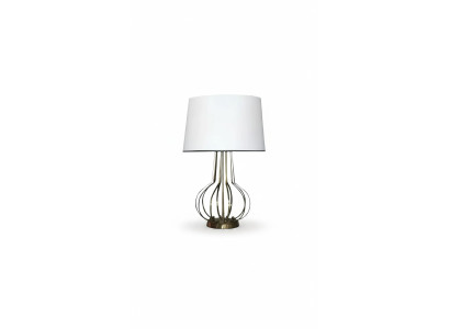 Tischlampe Tischleuchte Lampe Leuchten Luxus Lampen Tisch Metall Weiß