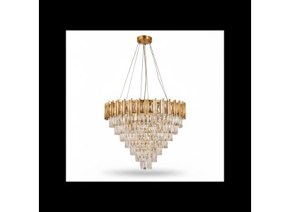 Luster Kronleuchter Deckenleuchter Luxus Gold Deckenlampe Kristall