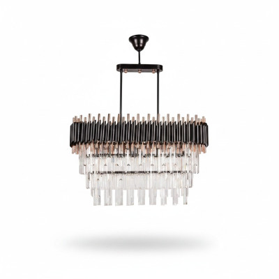 Kronleuchter Deckenleuchter Luxus Grau Deckenlampe Lüster Kristall