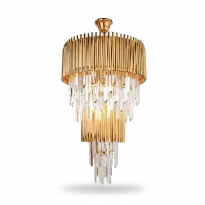 Luxus Kronleuchter Deckenleuchter Gold Deckenlampe Lüster Kristall XXL