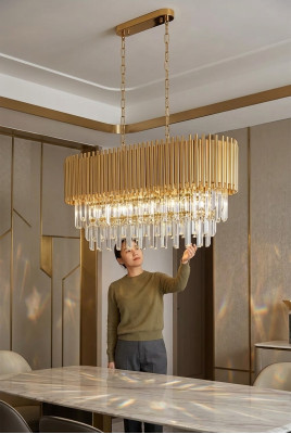 Kronleuchter Deckenleuchter Luxus Gold Deckenlampe Lüster Kristall