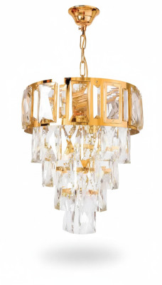Lüster Kronleuchter Deckenleuchter Luxus Gold Deckenlampe Kristall
