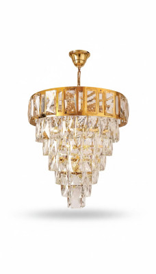 Deckenleuchter Kronleuchter Luxus Gold Deckenlampe Luster Kristall Leuchte