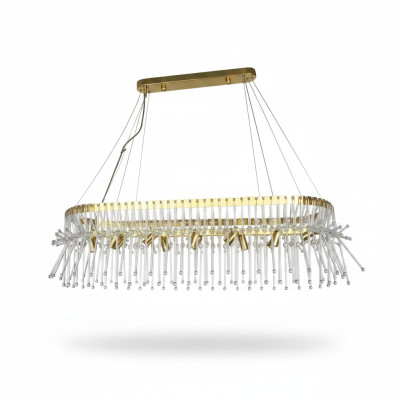 Esstisch Lampe Deckenlampe Kronleuchter Deckenleuchter Luxus Gold Lüster Glas