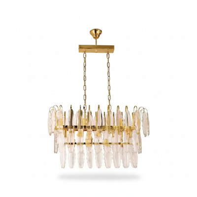 Lampe Kronleuchter Deckenleuchter Luxus Gold Deckenlampe Lüster Kristall