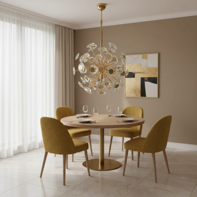 Lüster Kronleuchter Deckenleuchter Gold Deckenlampe Kristall Modern