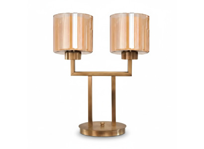 Tischleuchte Tischlampe Lampe Leuchten Modern Gold Lampen Tisch Glas