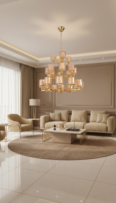 Kronleuchter Deckenleuchter Modern Gold Deckenlampe Lüster Glas XXL