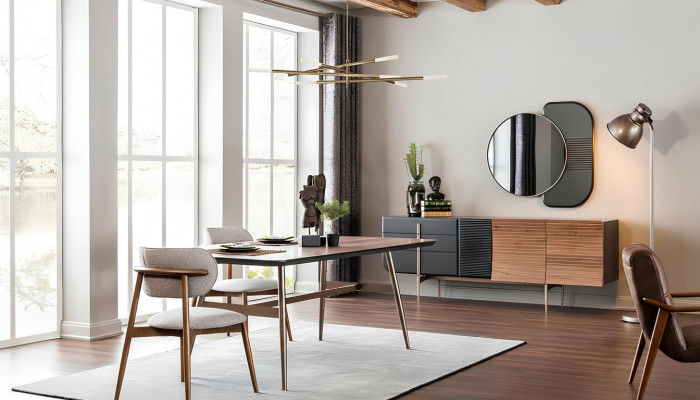 Luxus Sideboard Spiegel Kommode Lowboard Esszimmermöbel Set Brandneu
