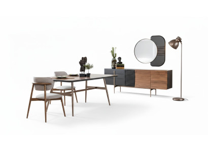 Luxus Sideboard Spiegel Kommode Lowboard Esszimmermöbel Set Brandneu