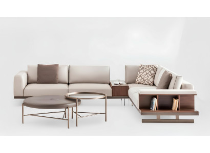 Beiges Stoffsofa Ecksofa Sofa L form Sofas Stoff Luxus Möbel Wohnzimmer